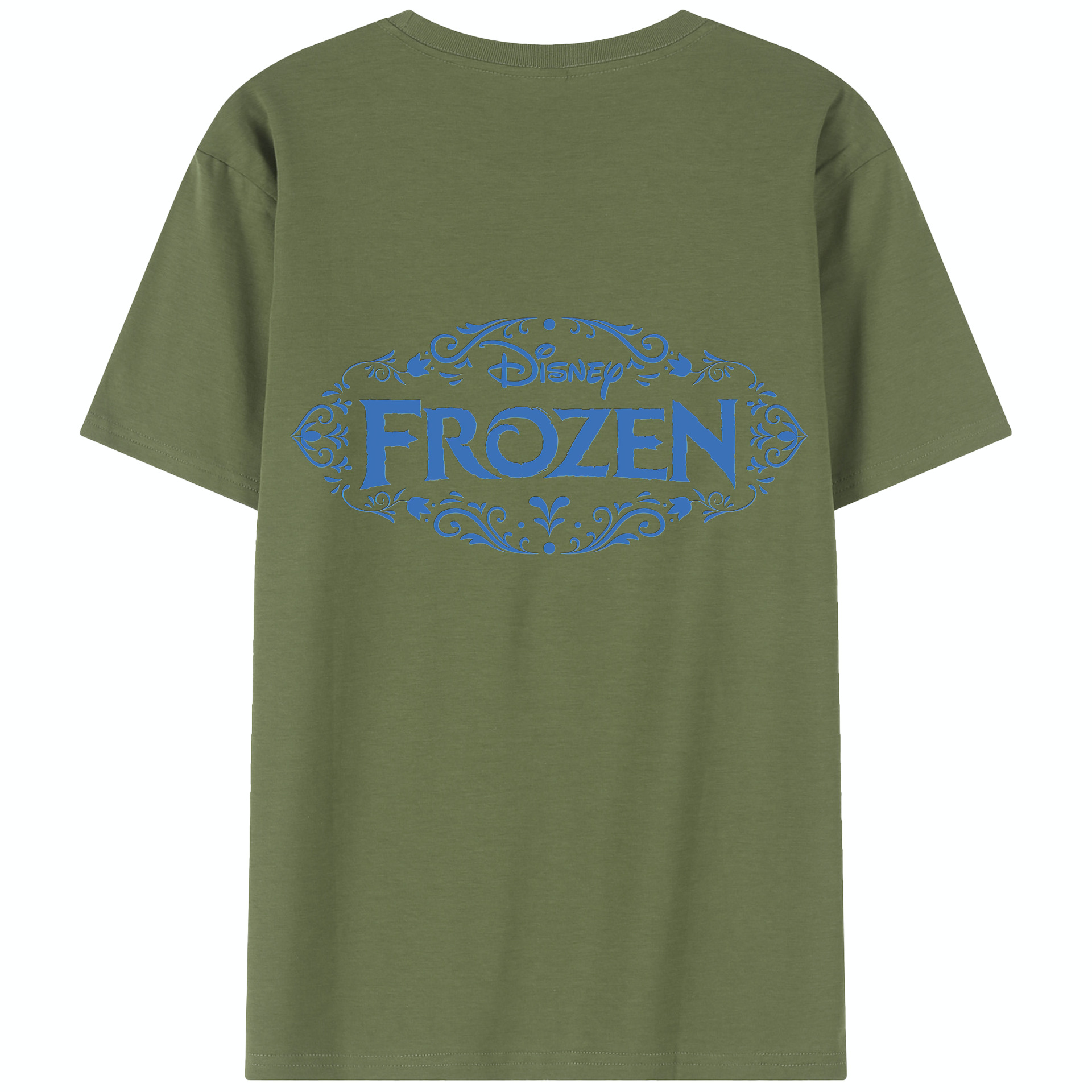 （画像用） アナと雪の女王 アンナ エルサ Frozen Anna Elsa 綿100％半袖Tシャツ（背面プリント）